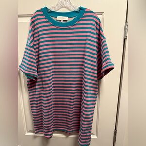 Striped oversized T-shirt dress